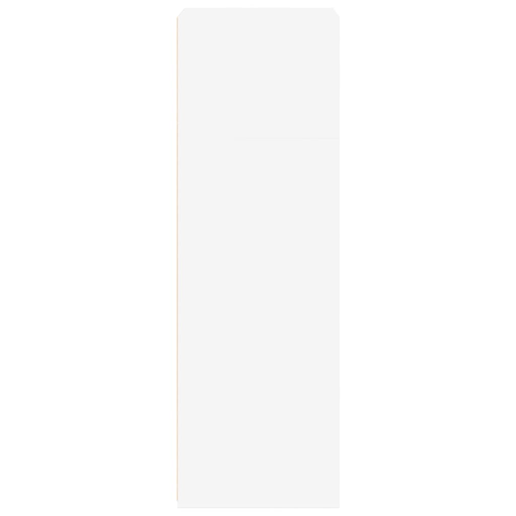 Hoge kast 50x41x124 cm bewerkt hout wit is nu te koop bij PeponiXL, paradijselijk wonen!