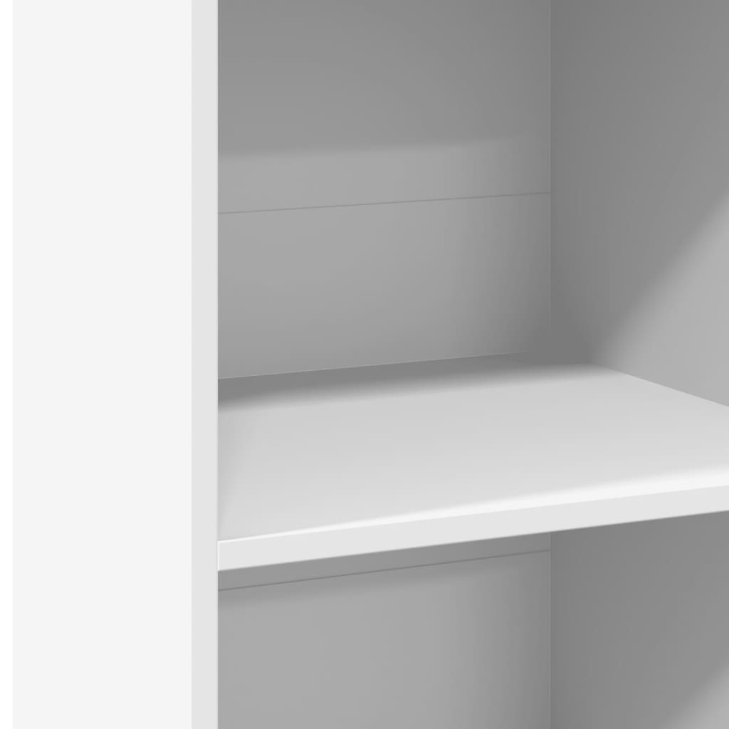 Hoge kast 50x41x124 cm bewerkt hout wit is nu te koop bij PeponiXL, paradijselijk wonen!