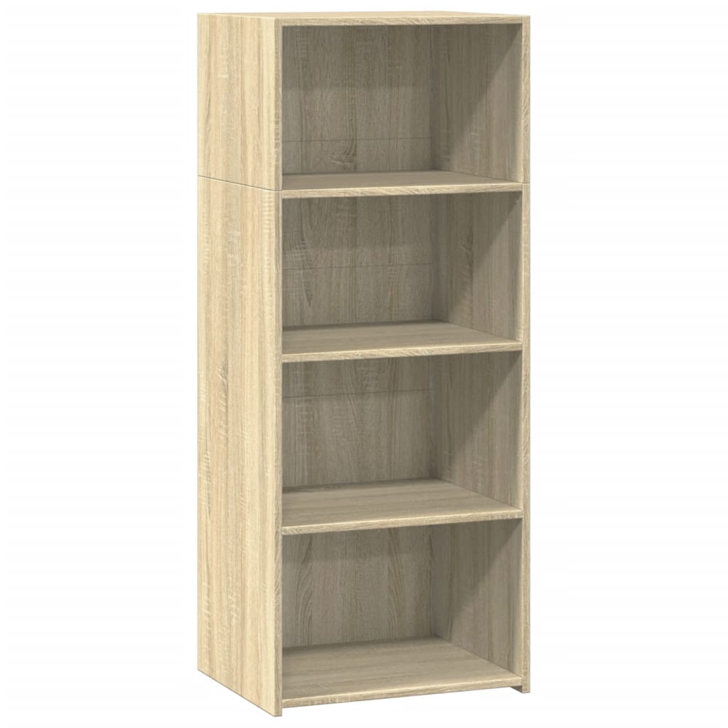 Hoge kast 50x41x124 cm bewerkt hout sonoma eikenkleurig is nu te koop bij PeponiXL, paradijselijk wonen!