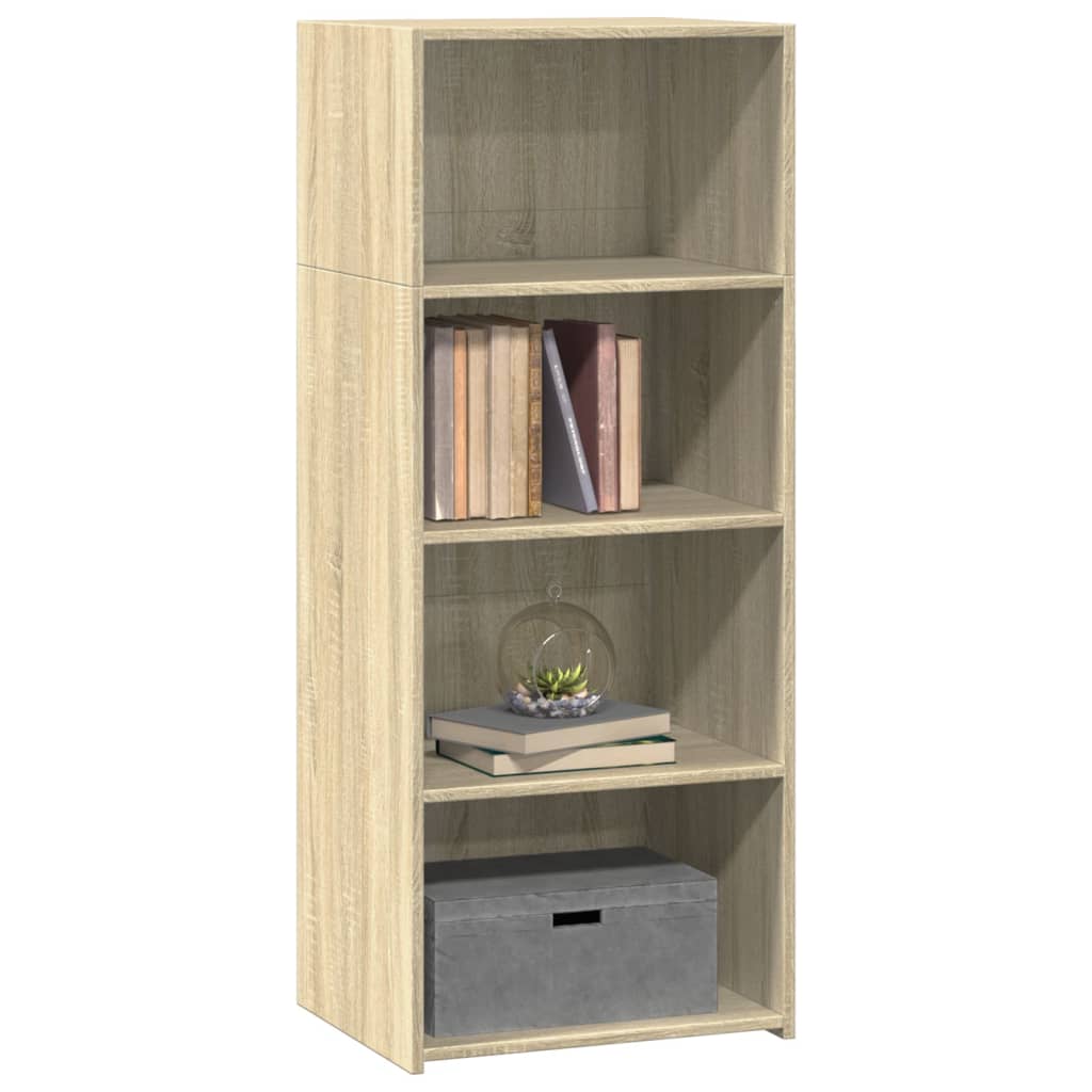 Hoge kast 50x41x124 cm bewerkt hout sonoma eikenkleurig is nu te koop bij PeponiXL, paradijselijk wonen!