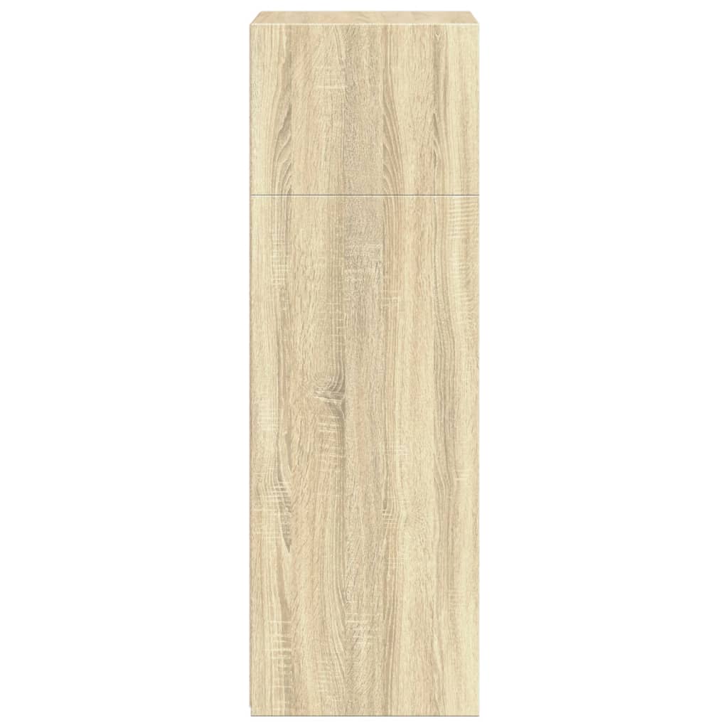 Hoge kast 50x41x124 cm bewerkt hout sonoma eikenkleurig is nu te koop bij PeponiXL, paradijselijk wonen!