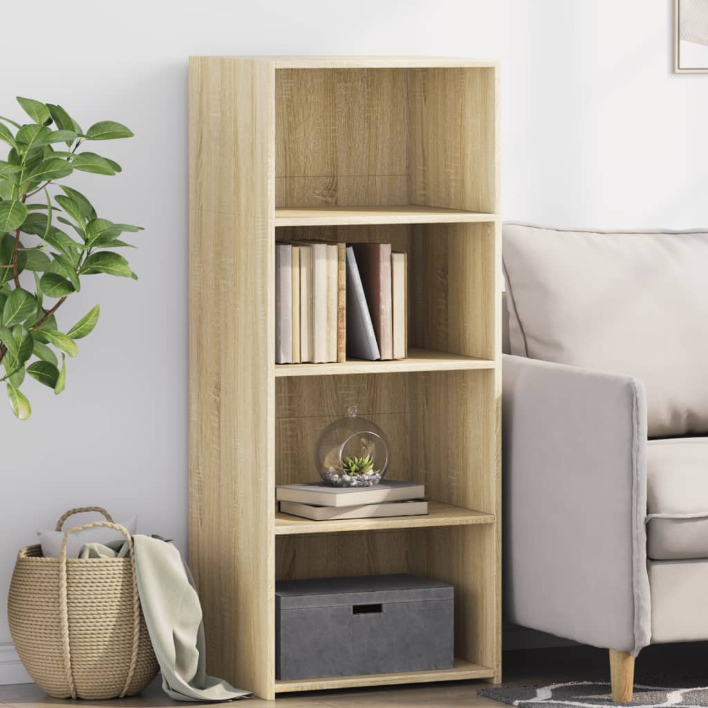 Hoge kast 50x41x124 cm bewerkt hout sonoma eikenkleurig is nu te koop bij PeponiXL, paradijselijk wonen!