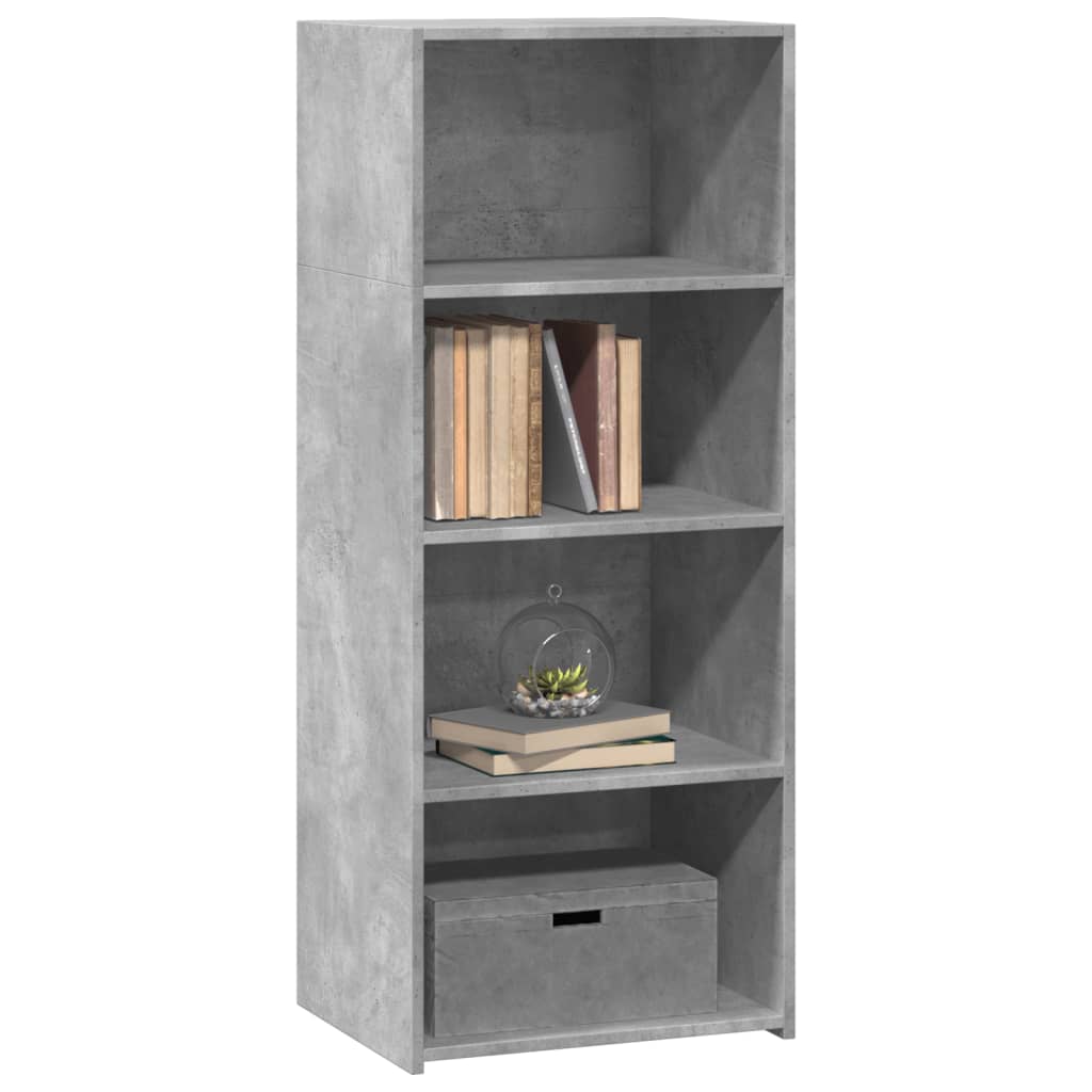 Hoge kast 50x41x124 cm bewerkt hout betongrijs is nu te koop bij PeponiXL, paradijselijk wonen!