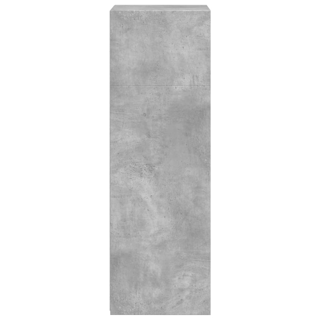Hoge kast 50x41x124 cm bewerkt hout betongrijs is nu te koop bij PeponiXL, paradijselijk wonen!