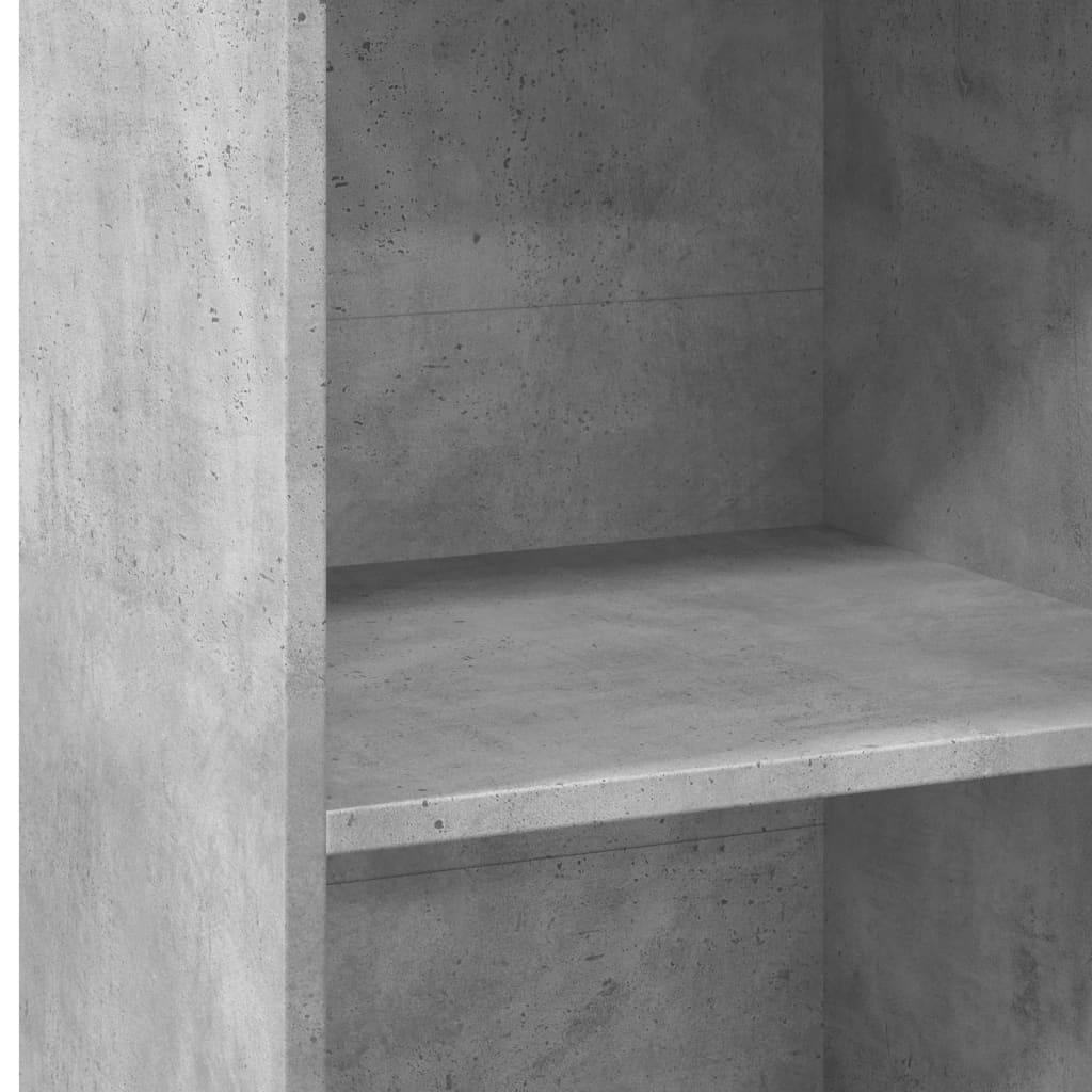 Hoge kast 50x41x124 cm bewerkt hout betongrijs is nu te koop bij PeponiXL, paradijselijk wonen!