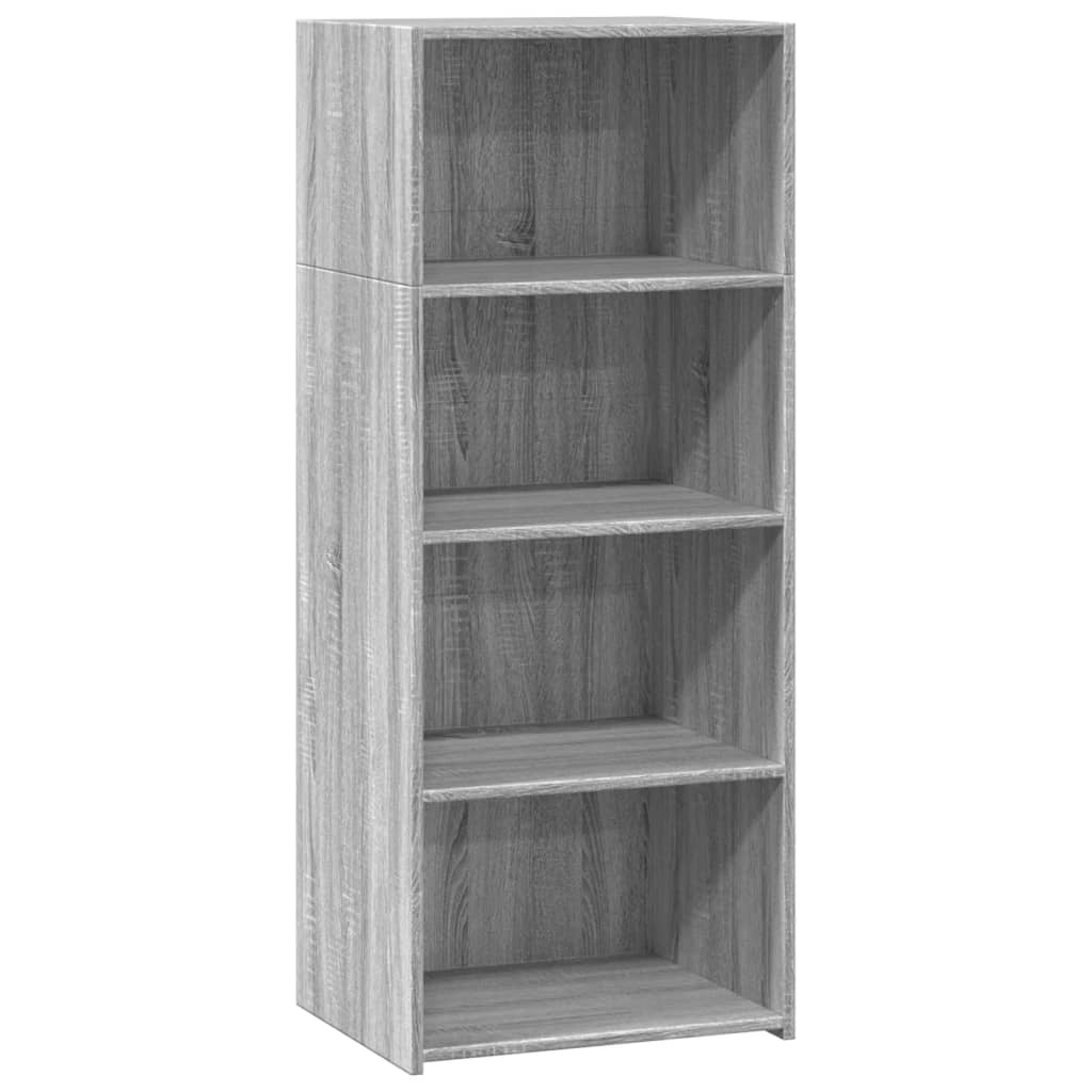 Hoge kast 50x41x124 cm bewerkt hout grijs sonoma eikenkleurig is nu te koop bij PeponiXL, paradijselijk wonen!
