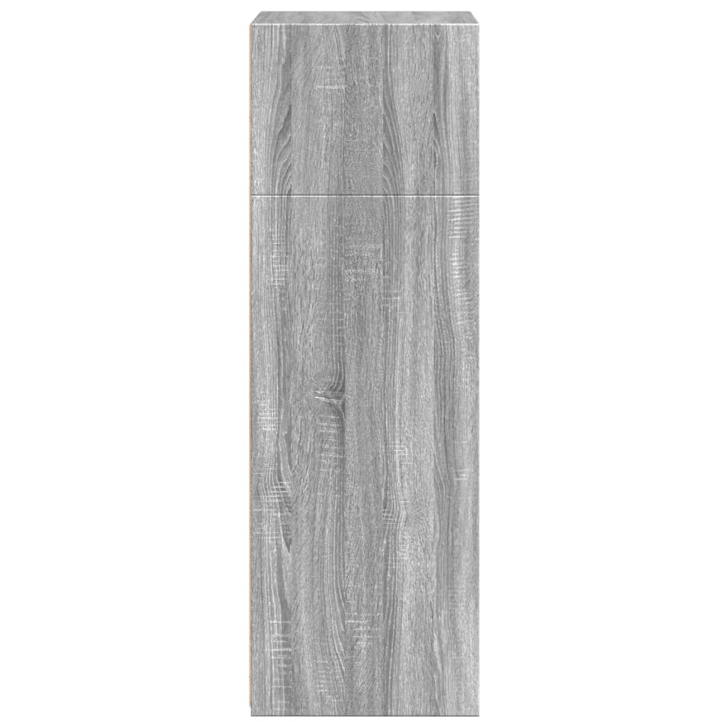 Hoge kast 50x41x124 cm bewerkt hout grijs sonoma eikenkleurig is nu te koop bij PeponiXL, paradijselijk wonen!