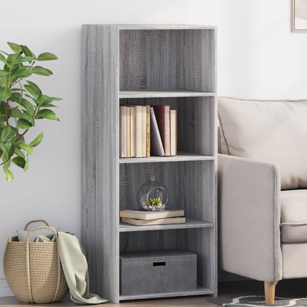 Hoge kast 50x41x124 cm bewerkt hout grijs sonoma eikenkleurig is nu te koop bij PeponiXL, paradijselijk wonen!