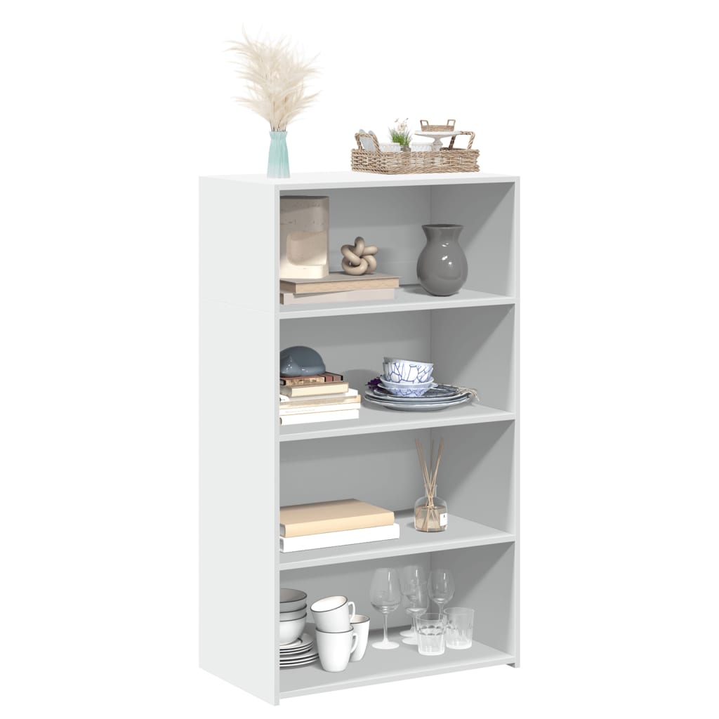 Hoge kast 70x41x124 cm bewerkt hout wit is nu te koop bij PeponiXL, paradijselijk wonen!