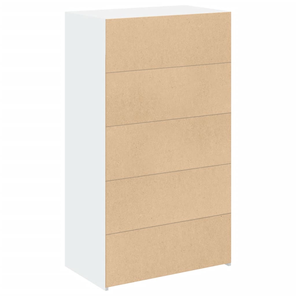 Hoge kast 70x41x124 cm bewerkt hout wit is nu te koop bij PeponiXL, paradijselijk wonen!
