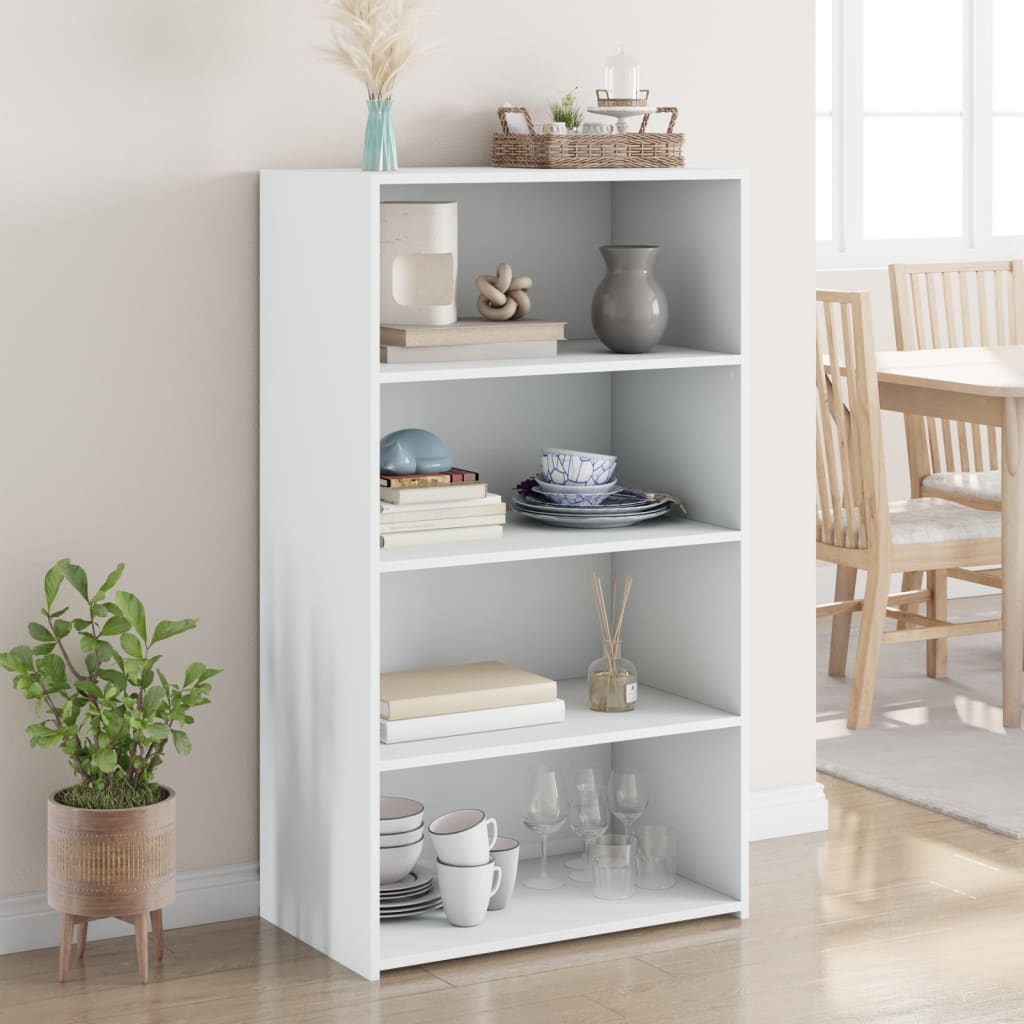 Hoge kast 70x41x124 cm bewerkt hout wit is nu te koop bij PeponiXL, paradijselijk wonen!