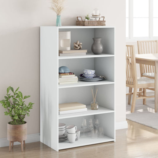 Hoge kast 70x41x124 cm bewerkt hout wit is nu te koop bij PeponiXL, paradijselijk wonen!