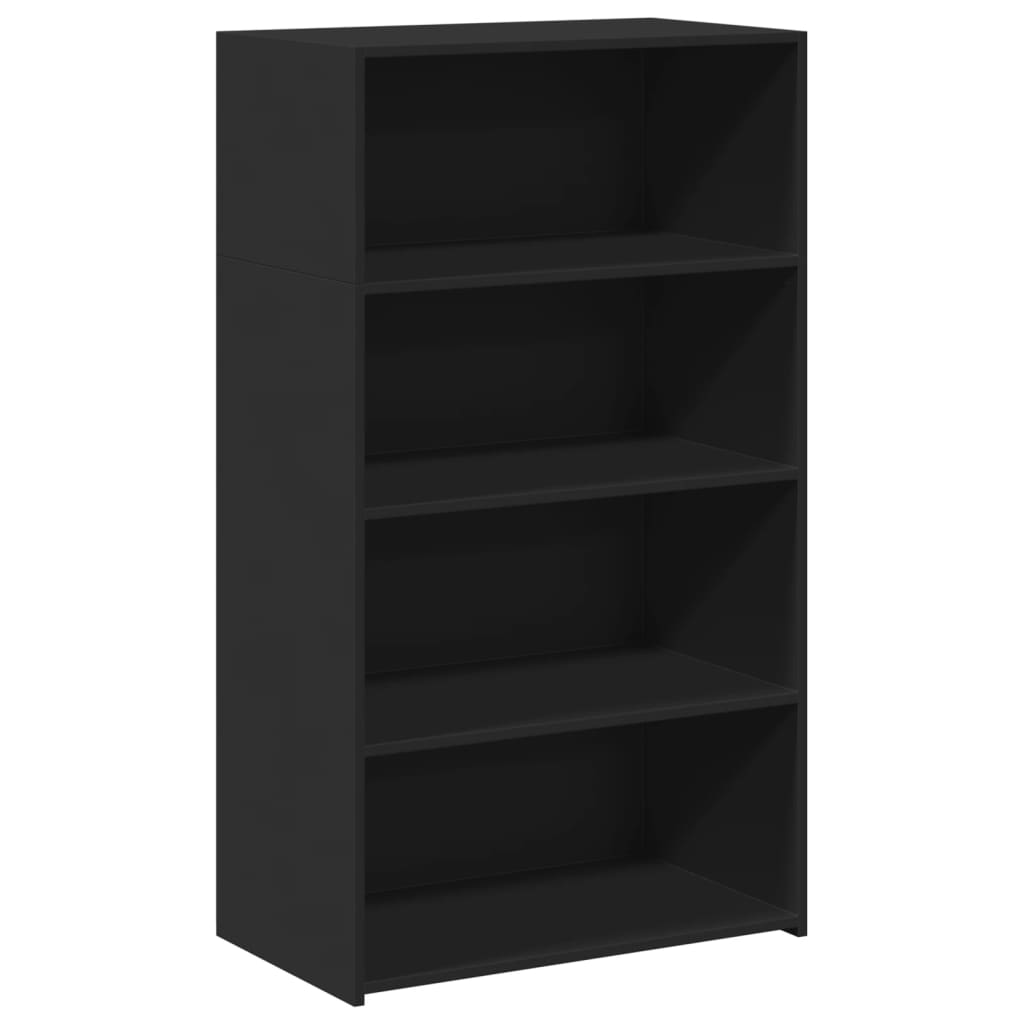 Hoge kast 70x41x124 cm bewerkt hout zwart is nu te koop bij PeponiXL, paradijselijk wonen!
