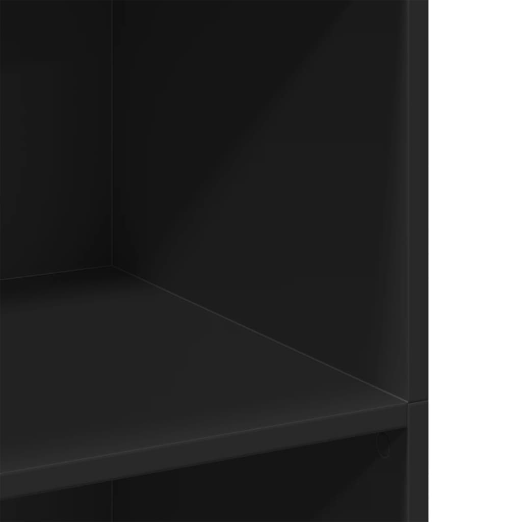 Hoge kast 70x41x124 cm bewerkt hout zwart is nu te koop bij PeponiXL, paradijselijk wonen!