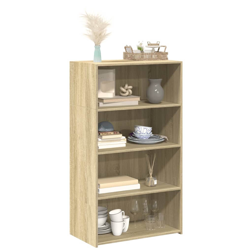 Hoge kast 70x41x124 cm bewerkt hout sonoma eikenkleurig is nu te koop bij PeponiXL, paradijselijk wonen!