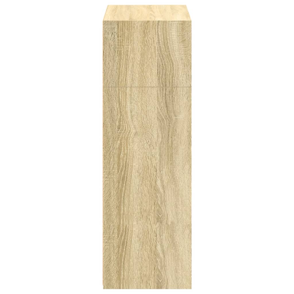 Hoge kast 70x41x124 cm bewerkt hout sonoma eikenkleurig is nu te koop bij PeponiXL, paradijselijk wonen!