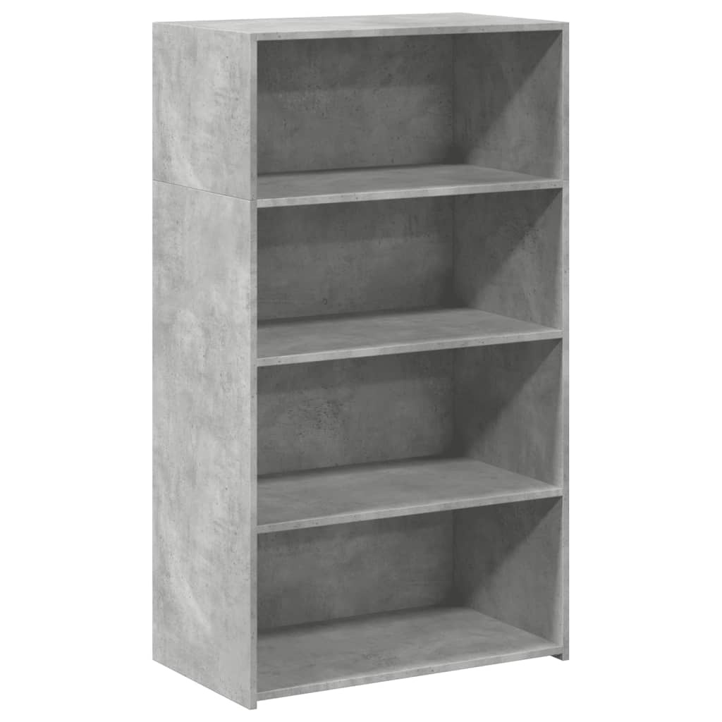 Hoge kast 70x41x124 cm bewerkt hout betongrijs is nu te koop bij PeponiXL, paradijselijk wonen!