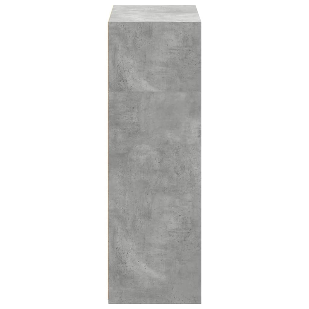 Hoge kast 70x41x124 cm bewerkt hout betongrijs is nu te koop bij PeponiXL, paradijselijk wonen!