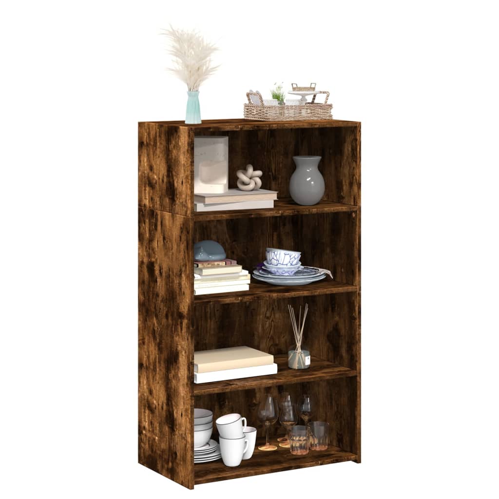 Hoge kast 70x41x124 cm bewerkt hout gerookt eikenkleurig is nu te koop bij PeponiXL, paradijselijk wonen!