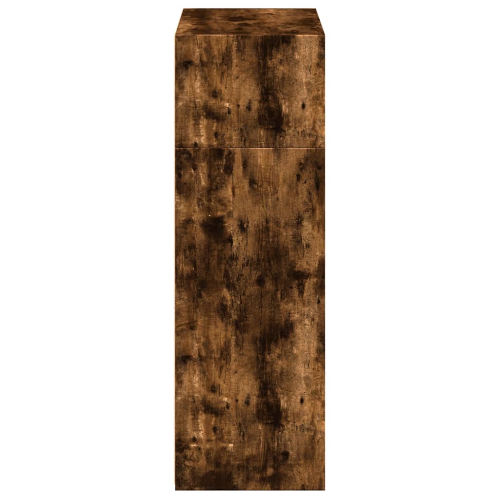 Hoge kast 70x41x124 cm bewerkt hout gerookt eikenkleurig is nu te koop bij PeponiXL, paradijselijk wonen!