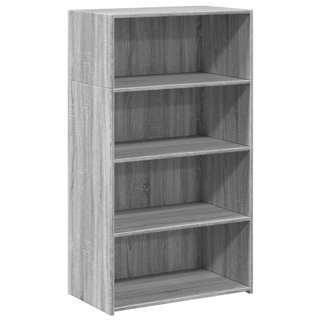 Hoge kast 70x41x124 cm bewerkt hout grijs sonoma eikenkleurig is nu te koop bij PeponiXL, paradijselijk wonen!