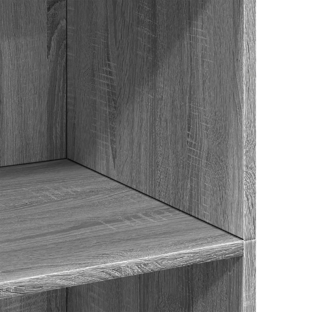 Hoge kast 70x41x124 cm bewerkt hout grijs sonoma eikenkleurig is nu te koop bij PeponiXL, paradijselijk wonen!