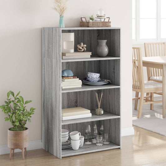 Hoge kast 70x41x124 cm bewerkt hout grijs sonoma eikenkleurig is nu te koop bij PeponiXL, paradijselijk wonen!
