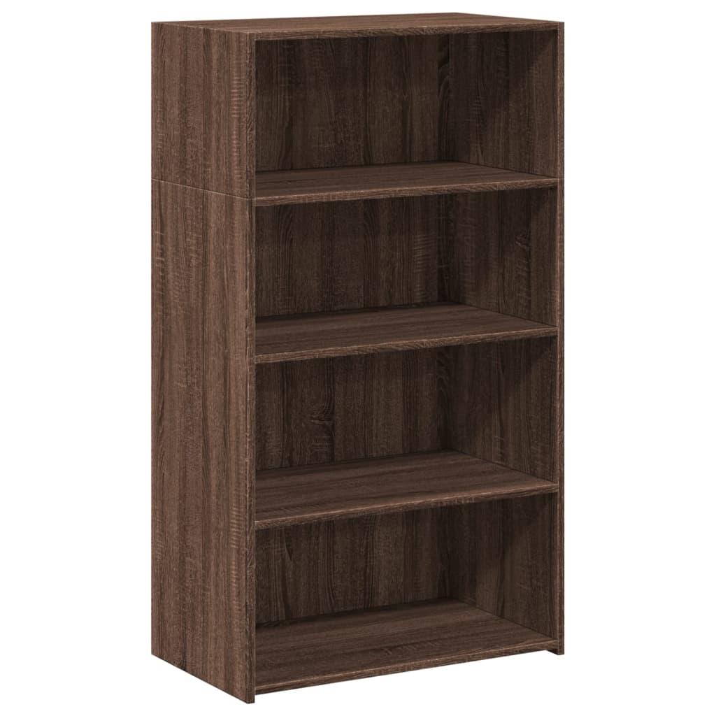 Hoge kast 70x41x124 cm bewerkt hout bruin eikenkleur is nu te koop bij PeponiXL, paradijselijk wonen!