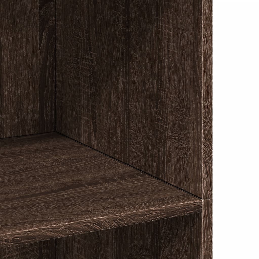 Hoge kast 70x41x124 cm bewerkt hout bruin eikenkleur is nu te koop bij PeponiXL, paradijselijk wonen!