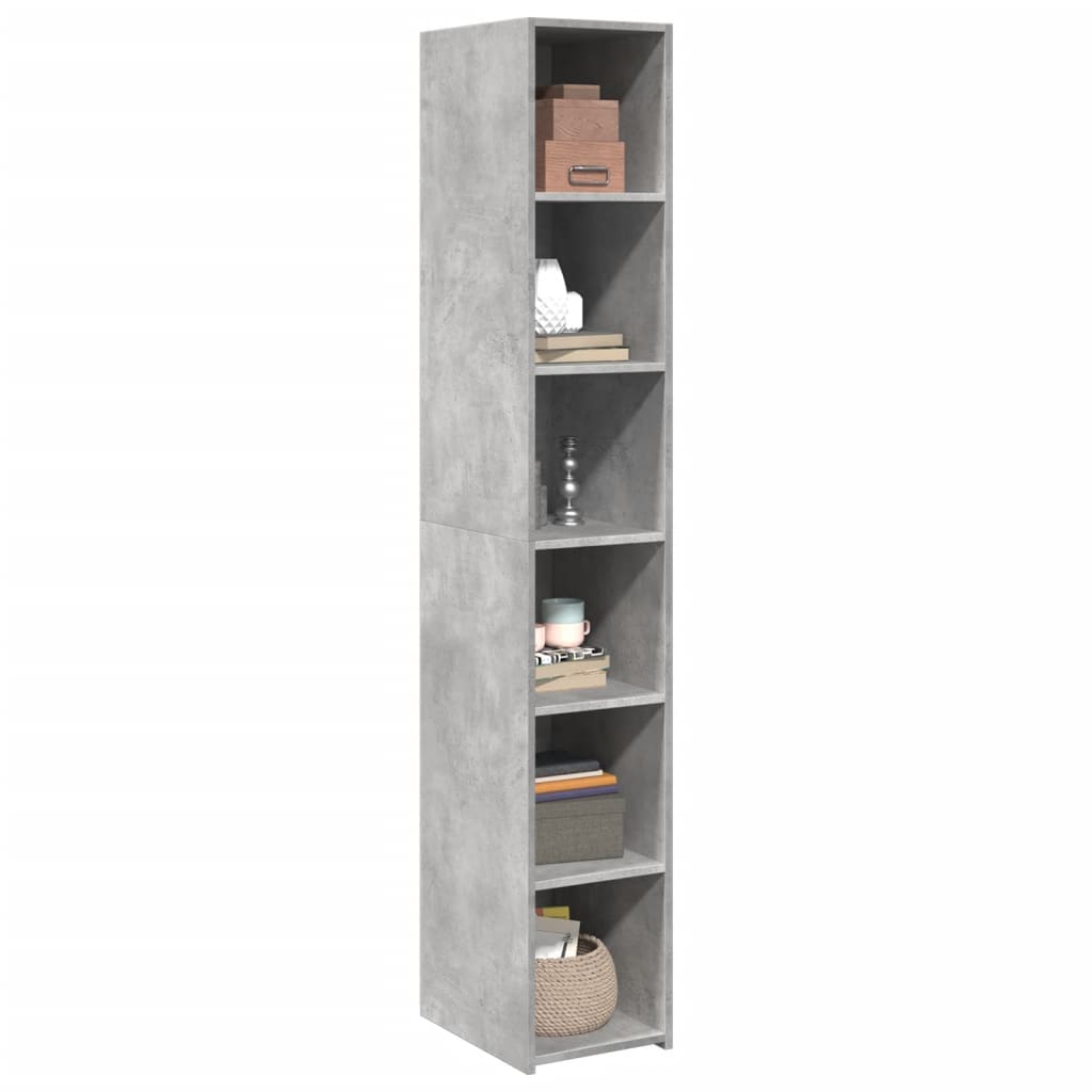 Hoge kast 30x41x185 cm bewerkt hout betongrijs is nu te koop bij PeponiXL, paradijselijk wonen!