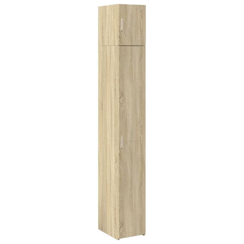 Opbergkast smal 30x42,5x225 cm bewerkt hout sonoma eikenkleurig is nu te koop bij PeponiXL, paradijselijk wonen!