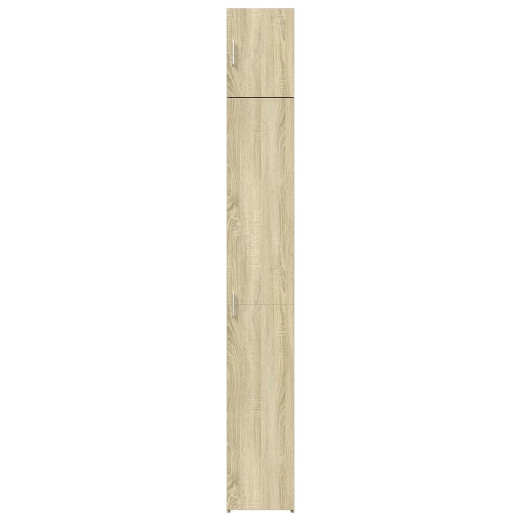 Opbergkast smal 30x42,5x225 cm bewerkt hout sonoma eikenkleurig is nu te koop bij PeponiXL, paradijselijk wonen!