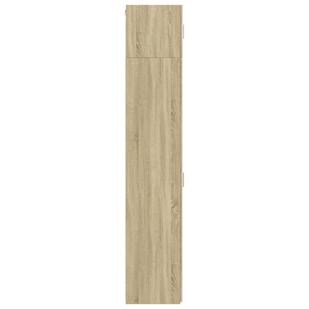 Opbergkast smal 30x42,5x225 cm bewerkt hout sonoma eikenkleurig is nu te koop bij PeponiXL, paradijselijk wonen!