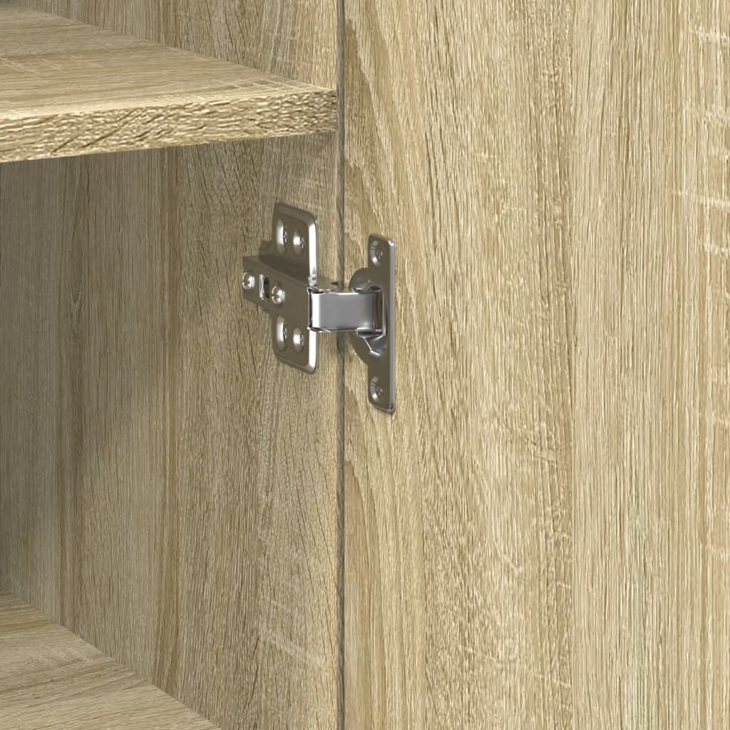 Opbergkast smal 30x42,5x225 cm bewerkt hout sonoma eikenkleurig is nu te koop bij PeponiXL, paradijselijk wonen!