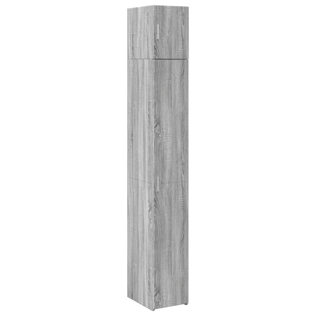 Opbergkast smal 30x42,5x225 cm bewerkt hout grijs sonoma eiken is nu te koop bij PeponiXL, paradijselijk wonen!