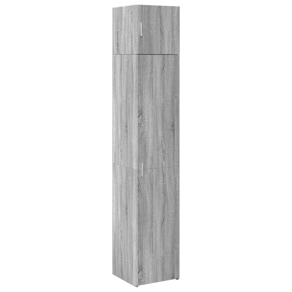 Opbergkast smal 40x42,5x225 cm bewerkt hout grijs sonoma eiken is nu te koop bij PeponiXL, paradijselijk wonen!