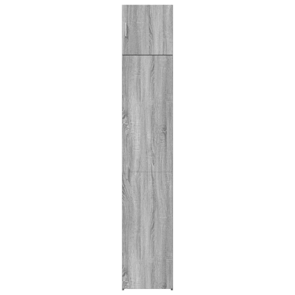 Opbergkast smal 40x42,5x225 cm bewerkt hout grijs sonoma eiken is nu te koop bij PeponiXL, paradijselijk wonen!