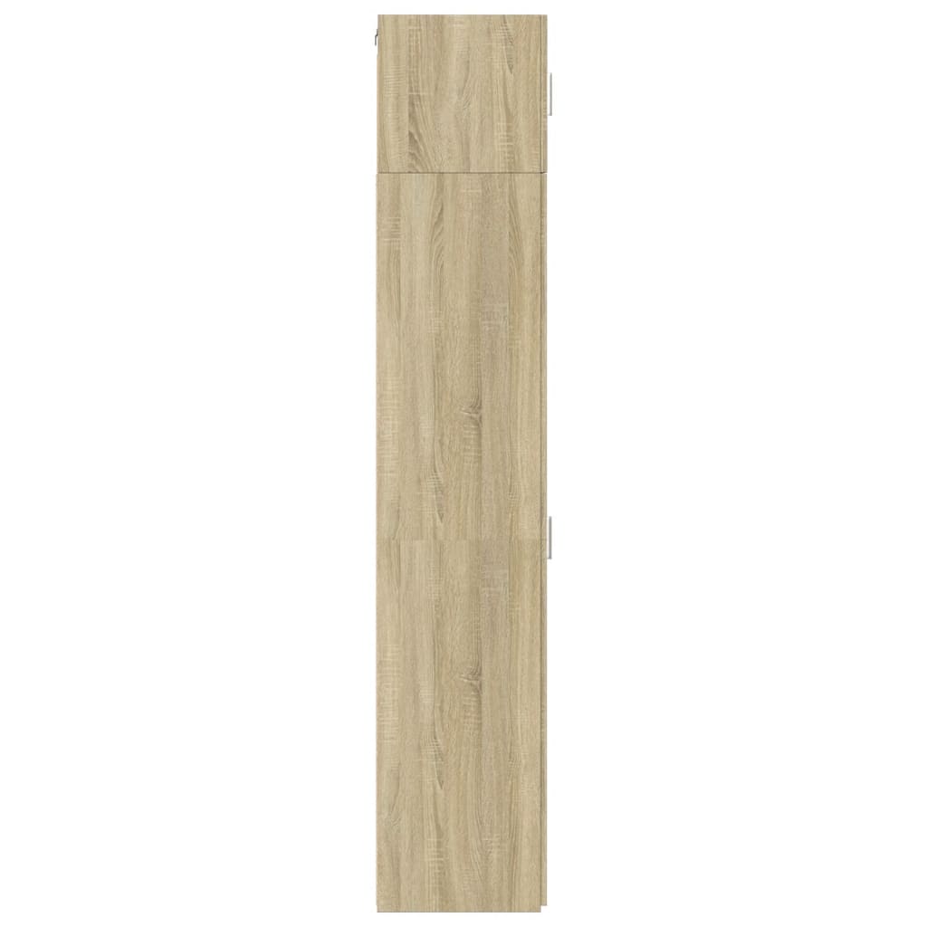 Opbergkast smal 40x42,5x225 cm bewerkt hout sonoma eikenkleurig is nu te koop bij PeponiXL, paradijselijk wonen!