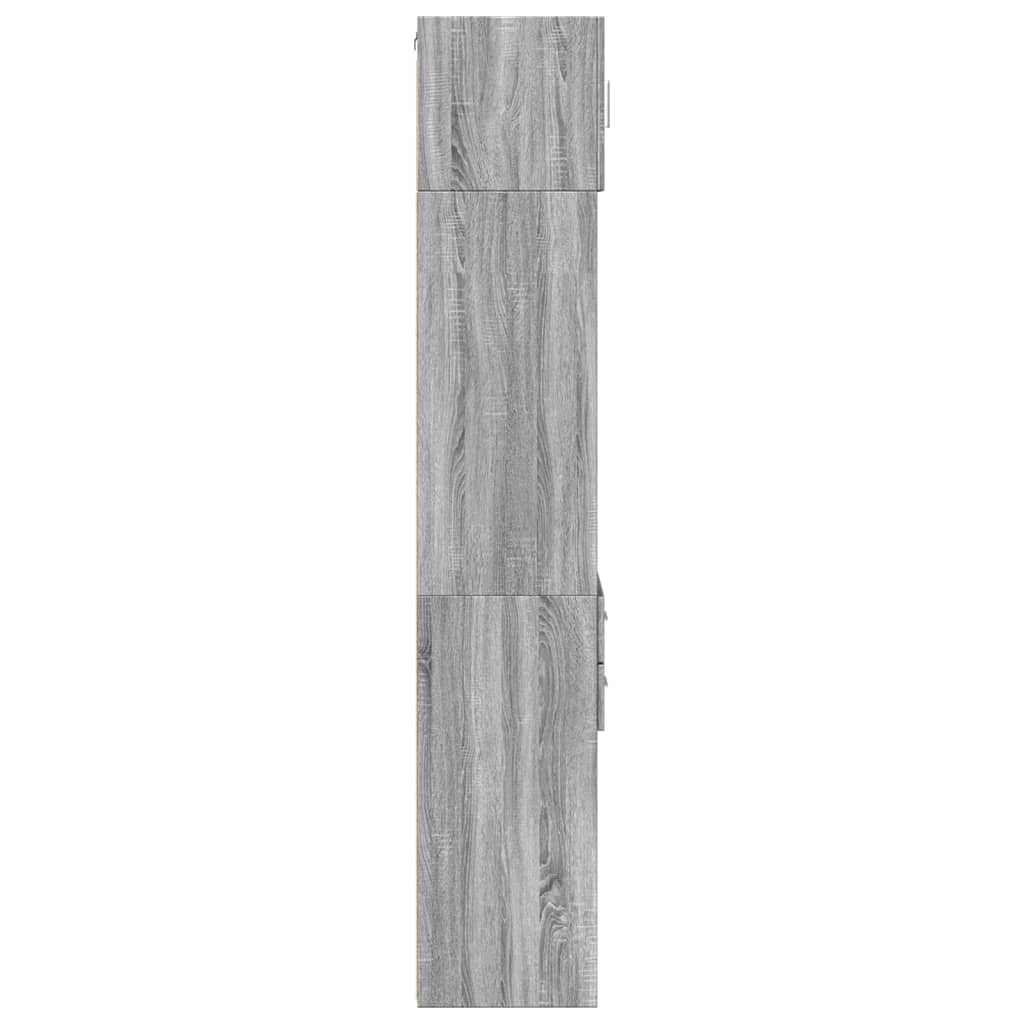 Opbergkast smal 40x42,5x225 cm bewerkt hout grijs sonoma eiken is nu te koop bij PeponiXL, paradijselijk wonen!