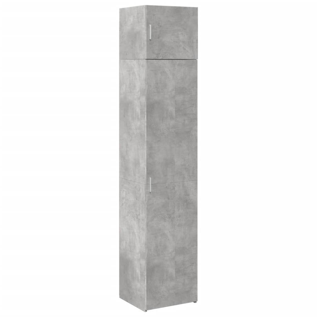 Opbergkast smal 45x42,5x225 cm bewerkt hout betongrijs is nu te koop bij PeponiXL, paradijselijk wonen!