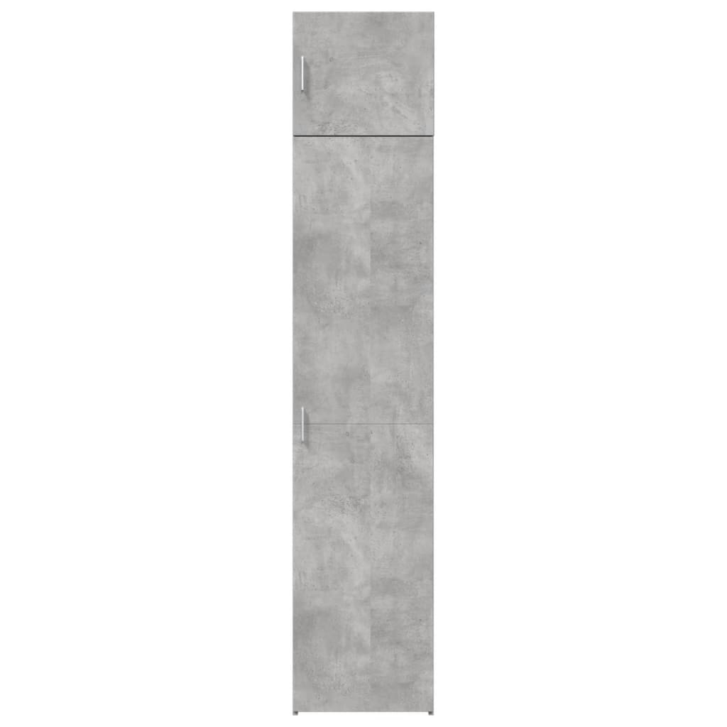 Opbergkast smal 45x42,5x225 cm bewerkt hout betongrijs is nu te koop bij PeponiXL, paradijselijk wonen!