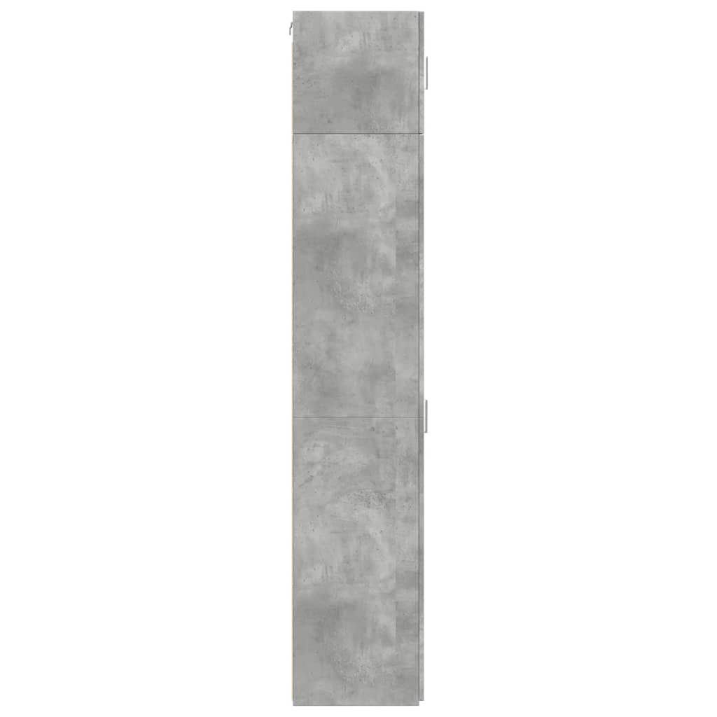 Opbergkast smal 45x42,5x225 cm bewerkt hout betongrijs is nu te koop bij PeponiXL, paradijselijk wonen!