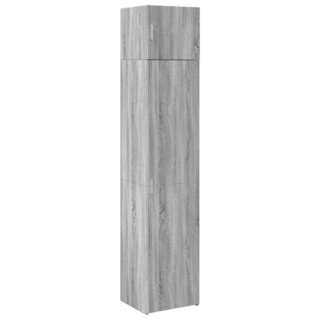 Opbergkast smal 45x42,5x225 cm bewerkt hout grijs sonoma eiken is nu te koop bij PeponiXL, paradijselijk wonen!