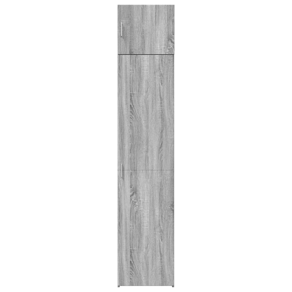 Opbergkast smal 45x42,5x225 cm bewerkt hout grijs sonoma eiken is nu te koop bij PeponiXL, paradijselijk wonen!