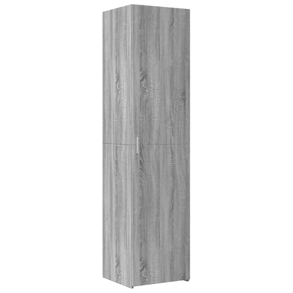 Opbergkast smal 45x42,5x225 cm bewerkt hout grijs sonoma eiken is nu te koop bij PeponiXL, paradijselijk wonen!