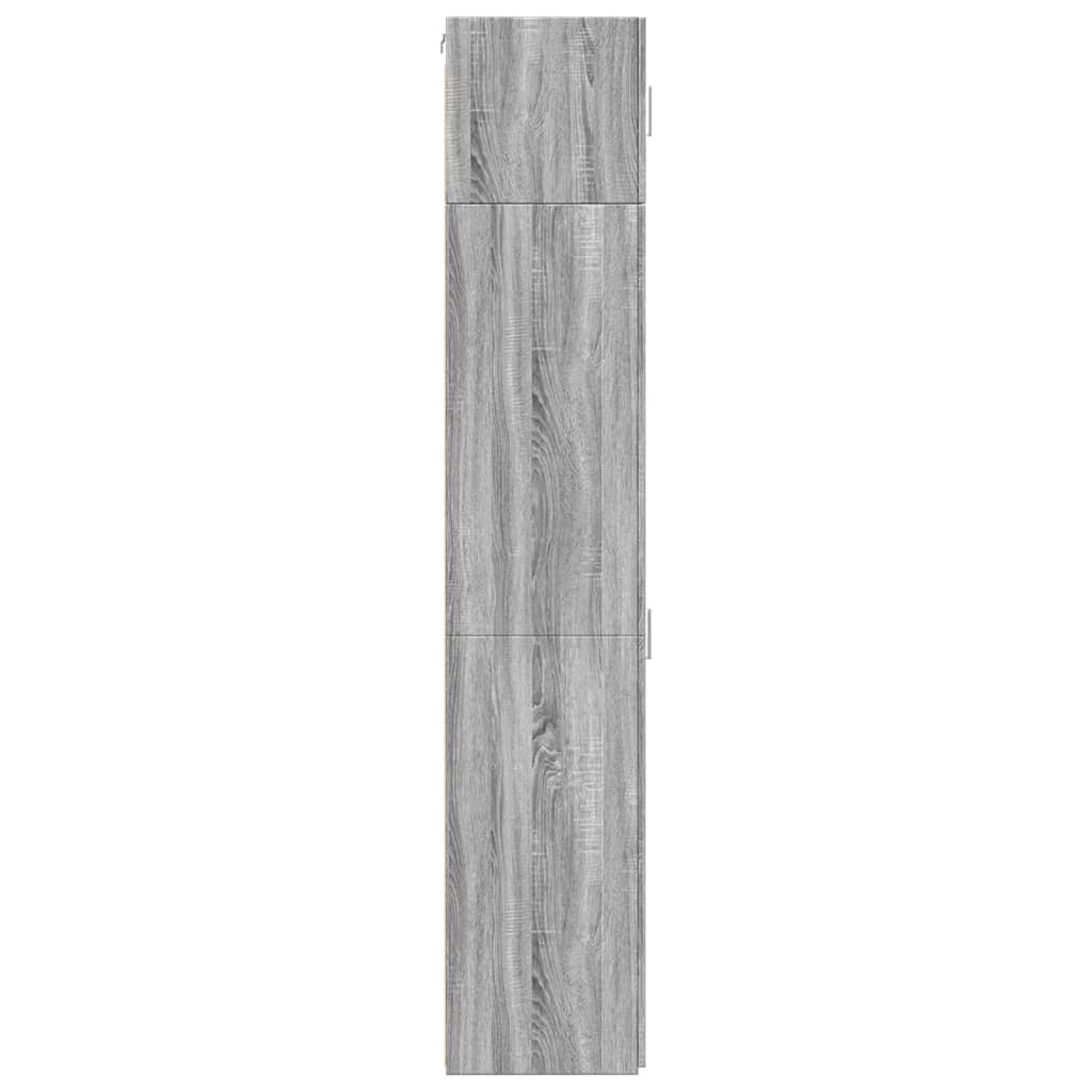 Opbergkast smal 45x42,5x225 cm bewerkt hout grijs sonoma eiken is nu te koop bij PeponiXL, paradijselijk wonen!