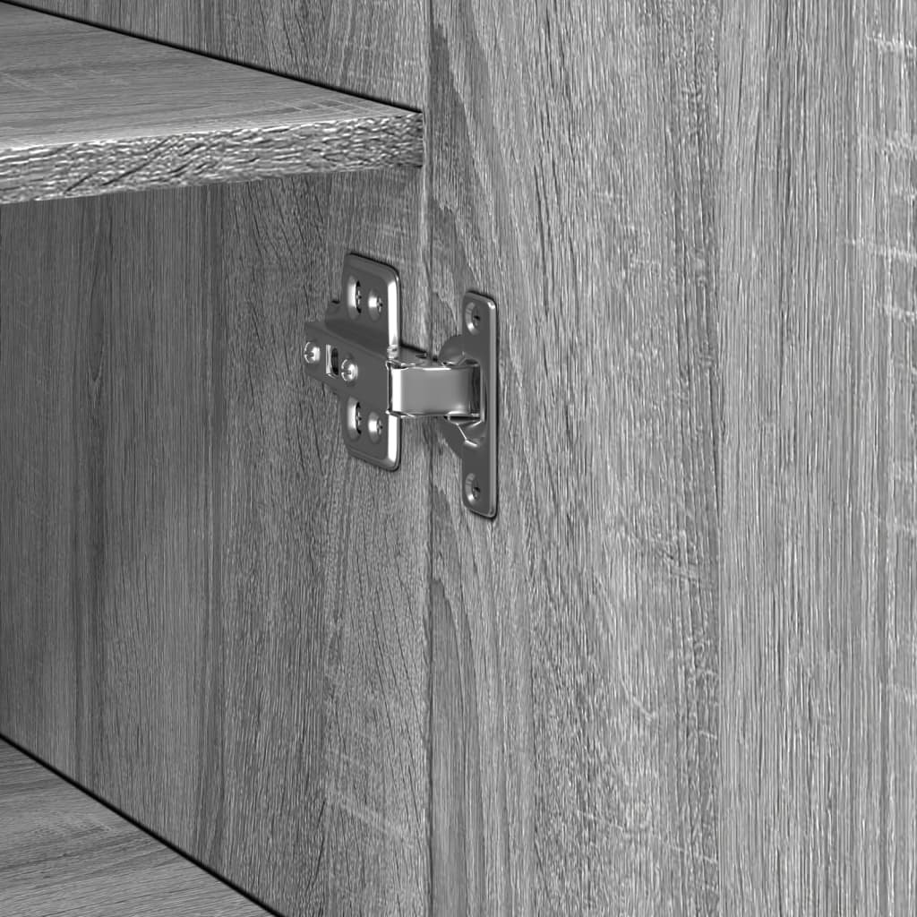 Opbergkast smal 45x42,5x225 cm bewerkt hout grijs sonoma eiken is nu te koop bij PeponiXL, paradijselijk wonen!