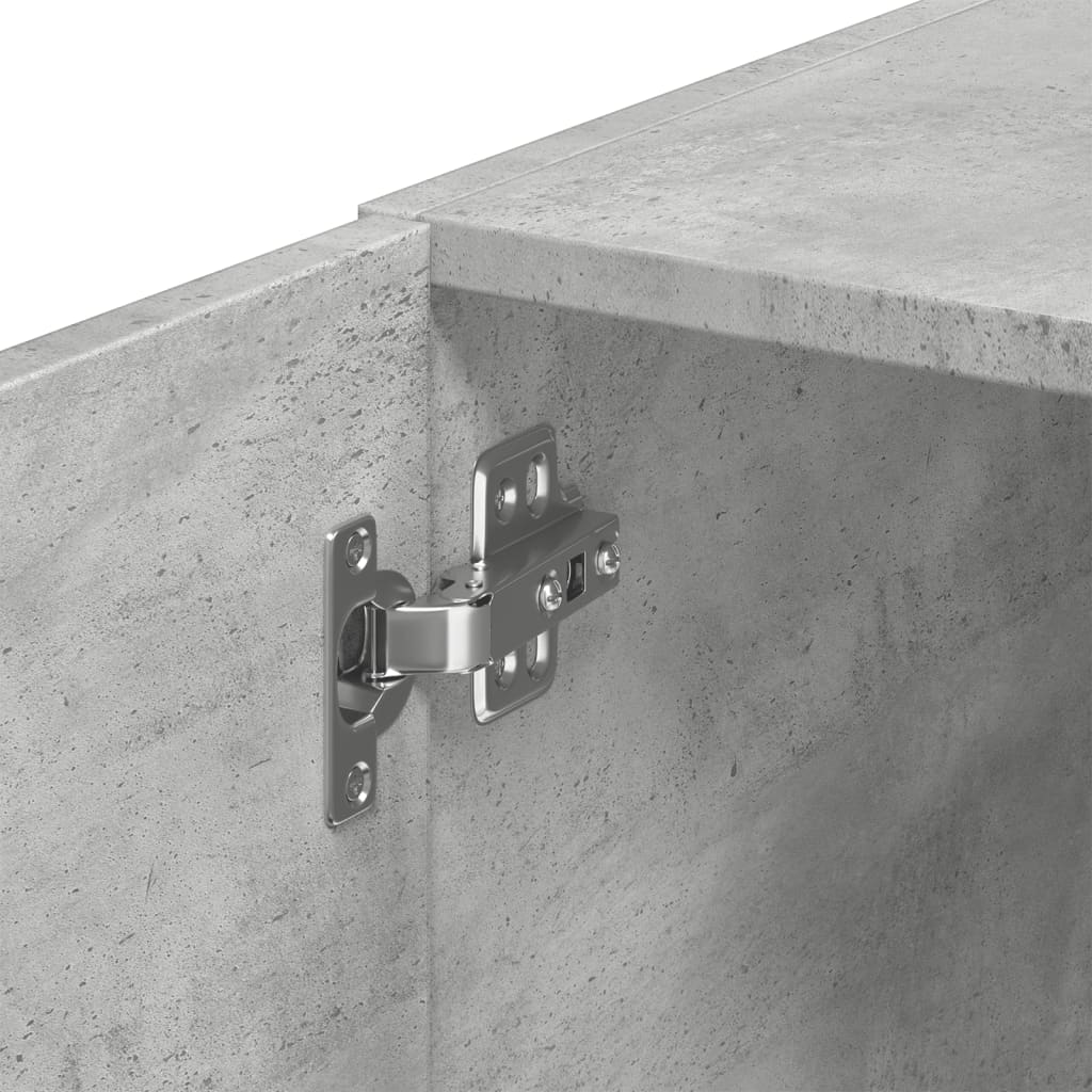 Opbergkast smal 45x42,5x225 cm bewerkt hout betongrijs is nu te koop bij PeponiXL, paradijselijk wonen!