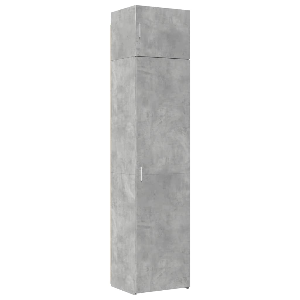 Opbergkast smal 50x42,5x225 cm bewerkt hout betongrijs is nu te koop bij PeponiXL, paradijselijk wonen!