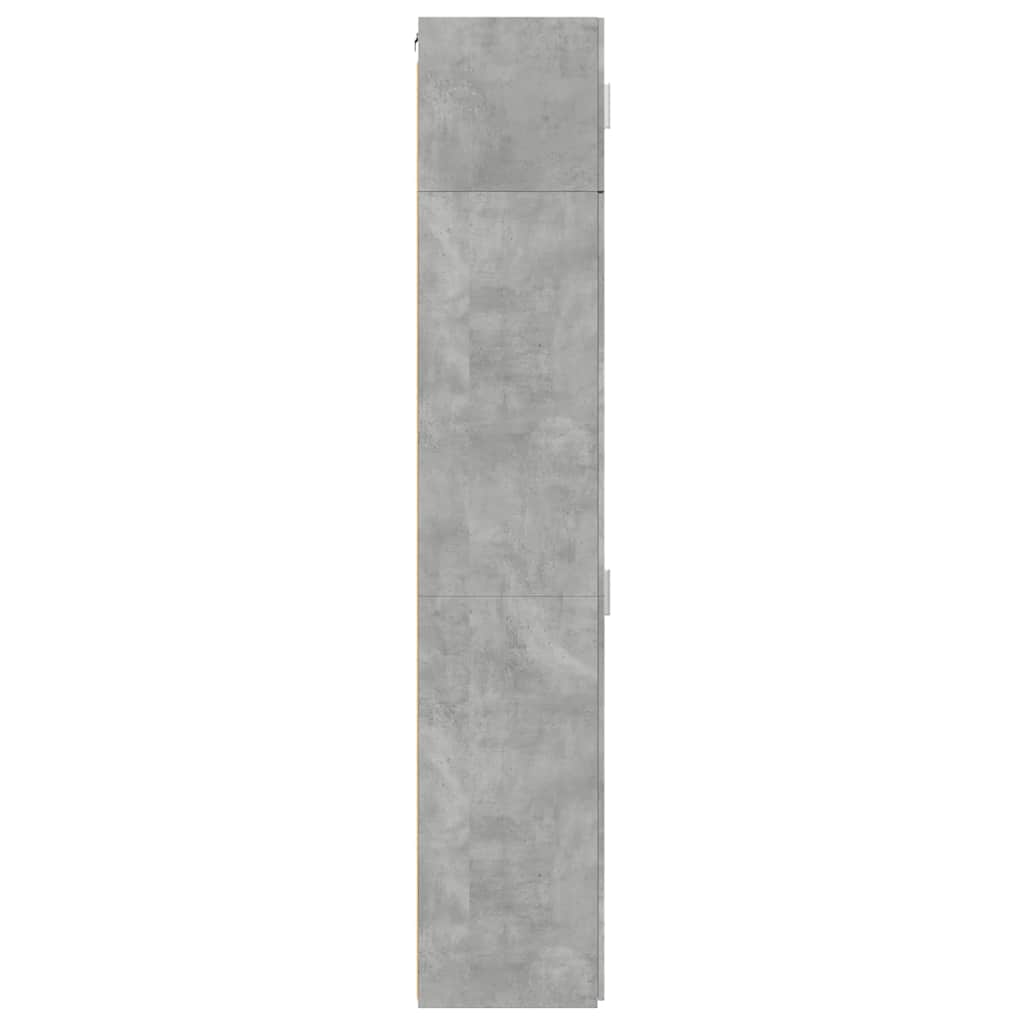 Opbergkast smal 50x42,5x225 cm bewerkt hout betongrijs is nu te koop bij PeponiXL, paradijselijk wonen!